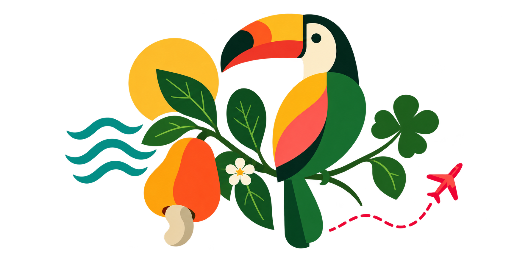 Luana Micheau, toucan and caju emblem